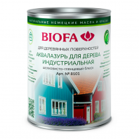 Аквалазурь для дерева BIOFA 8101 Бесцветная индустриальная 0,375л Аквалазурь для дерева BIOFA 8101 Бесцветная индустриальная 0,375л